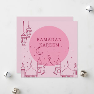 Festiva Tarjeta de vacaciones Rosa Ramadan Kareem