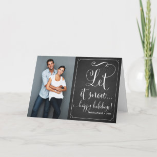 Festiva Tarjeta de vacaciones Rustic Chalkboard permite la