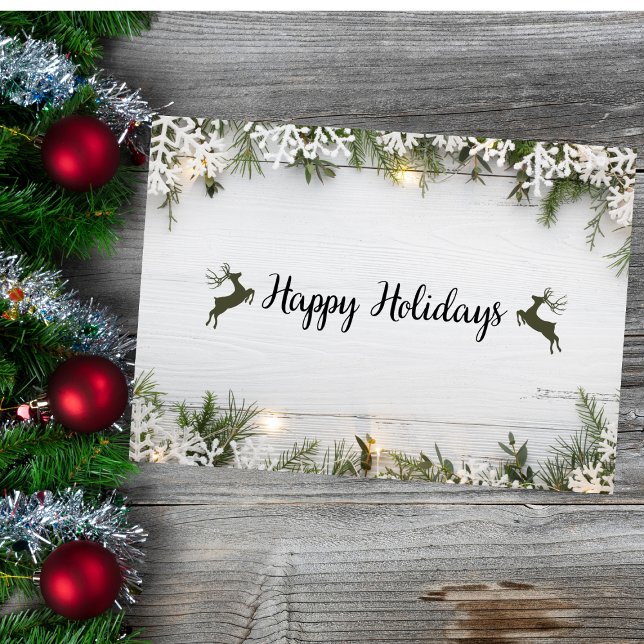 Festiva Tarjeta de vacaciones Rústica para Navidades de re (Subido por el creador)