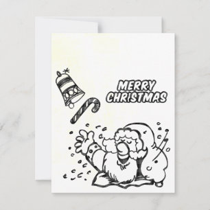 Festiva Tarjeta de vacaciones SantaClous para Navidades pe