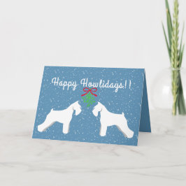Festiva Tarjeta de vacaciones Schnauzer para personalizabl