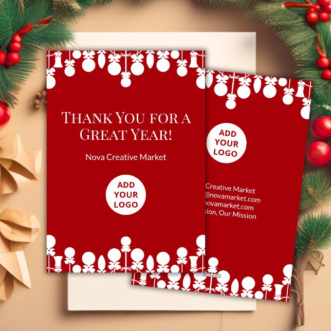 Festiva Tarjeta de vacaciones simple corporativa | Nombre  (Subido por el creador)