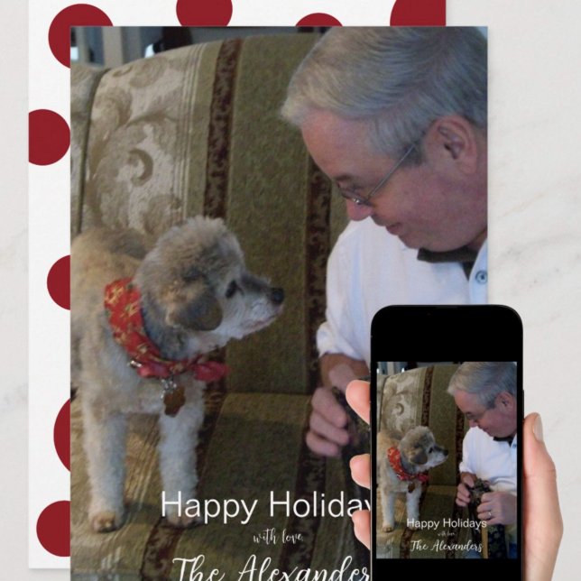 Festiva Tarjeta de vacaciones simple de foto de punto de p (Subido por el creador)