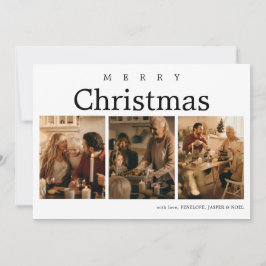 Festiva Tarjeta de vacaciones simple y elegante para Navid