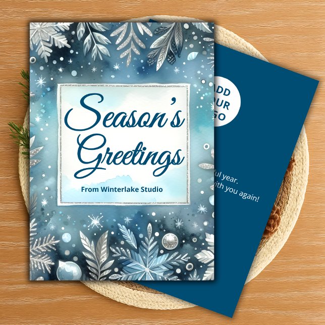 Festiva Tarjeta de vacaciones Snowflake | Carga del logoti (Subido por el creador)