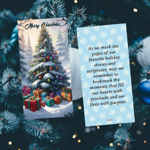 Festiva Tarjeta de vacaciones Snowowley Christmas Tree Boo