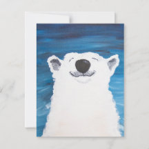 Tarjeta de vacaciones Sonrisa de Oso Polar