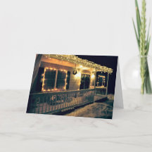 Tarjeta de vacaciones 'The Christmas Porch' - Temp