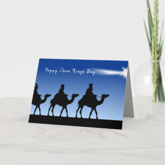 Festiva Tarjeta de vacaciones Tres Reyes Magos Epifanía