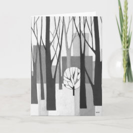 Festiva Tarjeta de vacaciones urbana modernista de inviern