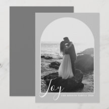 Tarjeta de vacaciones vertical con arco de guión a