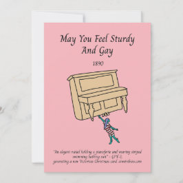 Festiva Tarjeta de vacaciones victoriana de Piano Niaid, g