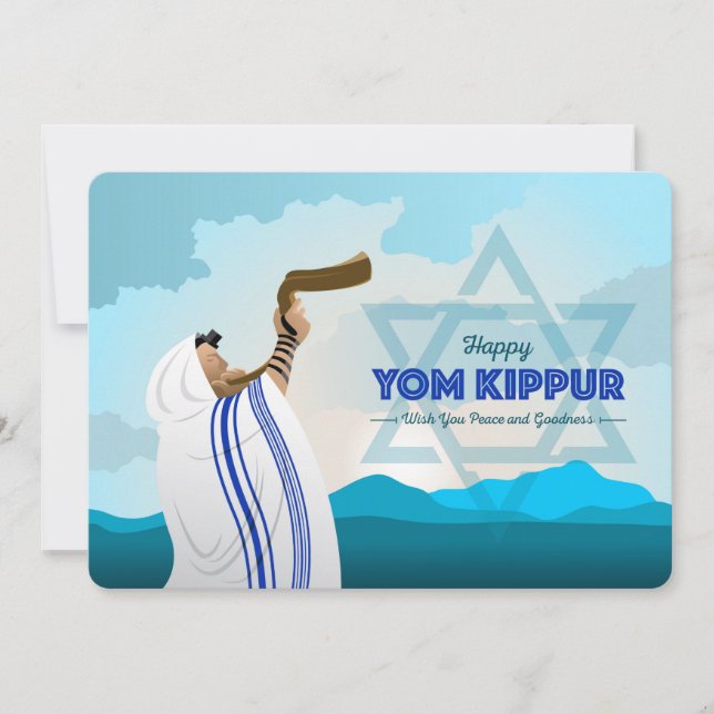 Festiva Tarjeta de vacaciones Yom Kippur (Anverso)