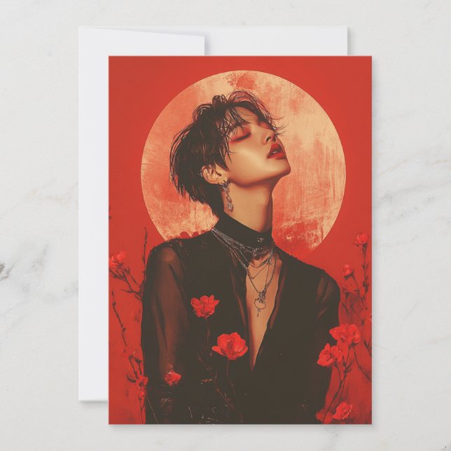 Festiva Tarjeta de Valentine de KPop (Anverso)