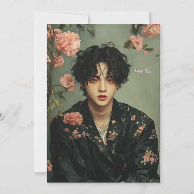 Festiva Tarjeta de Valentine de KPop (Anverso)