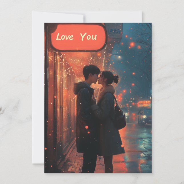 Festiva Tarjeta de Valentine de KPop (Anverso)