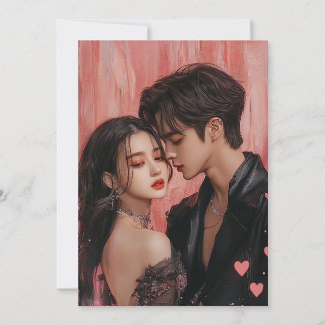 Festiva Tarjeta de Valentine de KPop (Anverso)