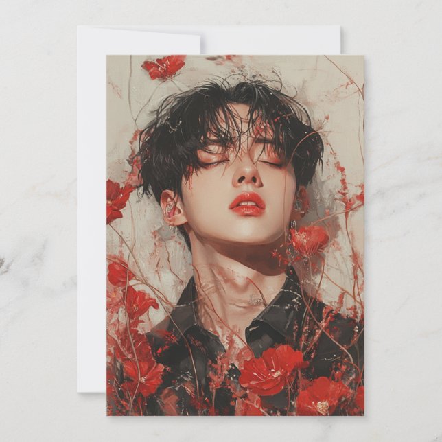 Festiva Tarjeta de Valentine de KPop (Anverso)