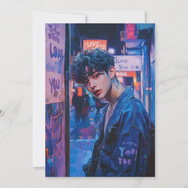 Festiva Tarjeta de Valentine de KPop (Anverso)