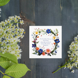Festiva Tarjeta de Verso Bíblico Personalizable