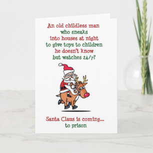 Festiva Tarjeta de vigilancia de Santa Claus