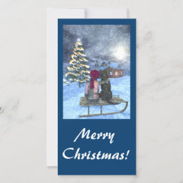 Festiva Tarjeta de vigilancia para Navidades de Santa