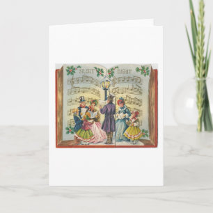 Festiva Tarjeta de villancicos vintage