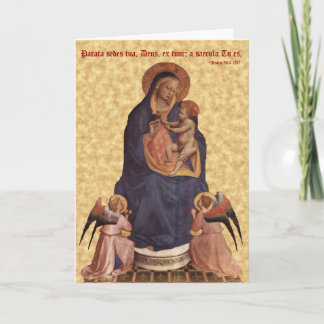 Festiva Tarjeta de Virgen e Hijo