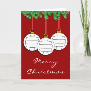 Festiva Tarjeta de voleibol para navidades