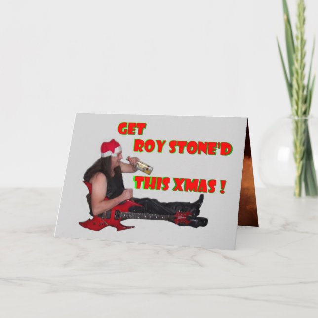 FESTIVA TARJETA DE XMAS ROY STONE WHISKY (Anverso)