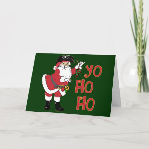Festiva Tarjeta de Yo Ho Ho Santa