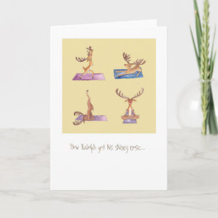 Festiva Tarjeta de yoga Rudolph