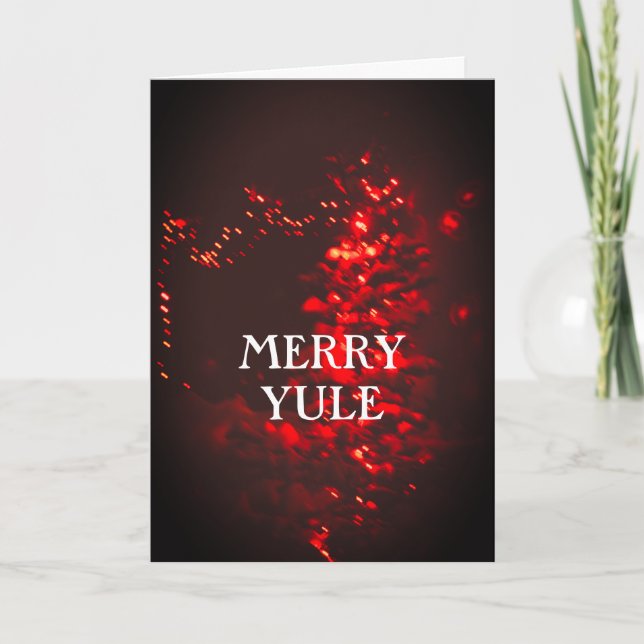 Festiva Tarjeta de Yule alegre (Anverso)