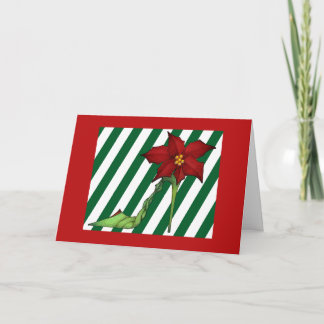 Festiva Tarjeta de zapatos para Navidades de Poinsettia