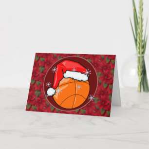 Festiva Tarjeta - Decorativo de Santa Basketball