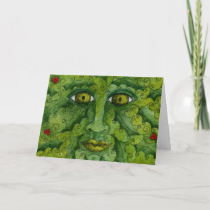 Festiva Tarjeta del acebo de Greenman