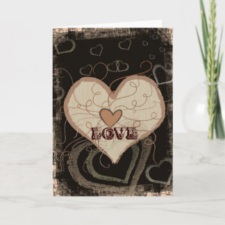 Festiva Tarjeta del amor del corazón del Grunge