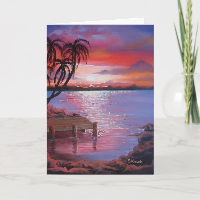 Festiva Tarjeta del aniversario del amante (Anverso)