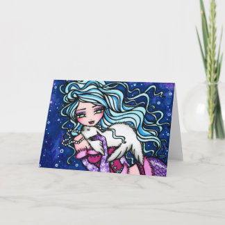 Festiva Tarjeta del arte de la fantasía de la sirena del