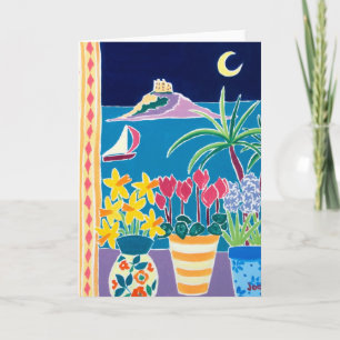 Festiva Tarjeta del arte: Luna de la bahía del soporte. El