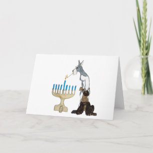 Festiva tarjeta del chanukah (Jánuca)