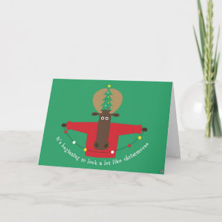 Festiva tarjeta del christmoose