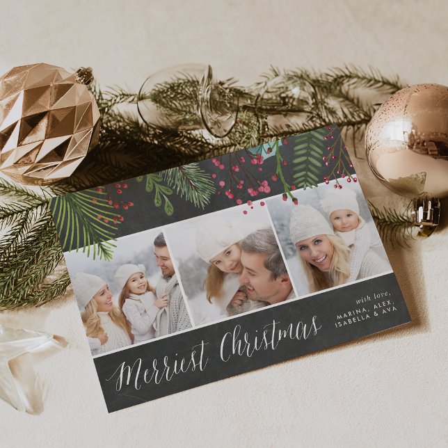 Festiva Tarjeta del collage de fotos de la pizarra del (Subido por el creador)