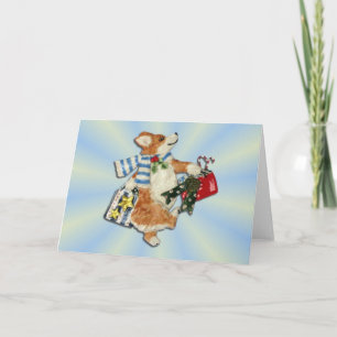 Festiva Tarjeta del comprador del día de fiesta del Corgi