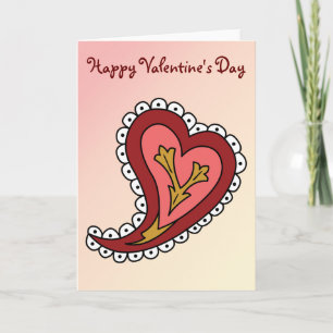 Festiva Tarjeta del corazón de Paisley
