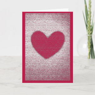 Festiva Tarjeta del corazón de textura Anti Valentine