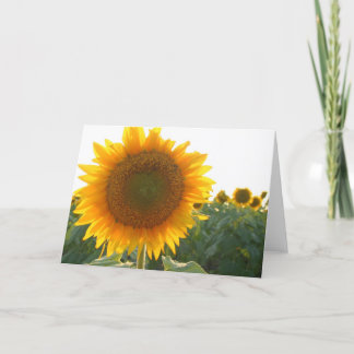 Festiva Tarjeta del corazón del girasol (espacio en