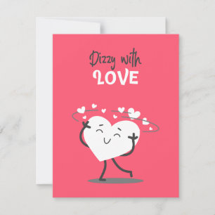 Festiva Tarjeta del Corazón Mareado de Amor
