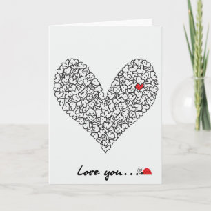 Festiva Tarjeta del corazón, tarjeta del el día de San