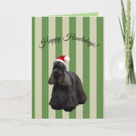 Festiva Tarjeta del día de fiesta de cocker spaniel del